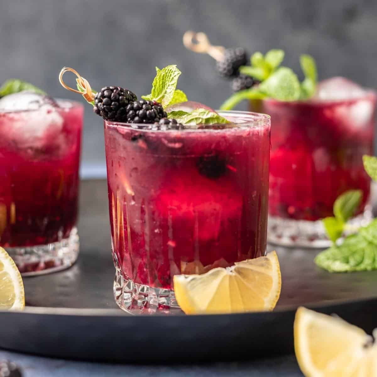 Blackberry Bourbon Lemonade cocktail recipe
